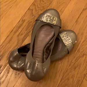 Silver Coach Flats